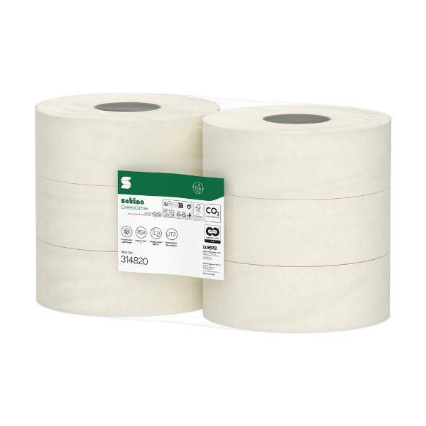 Jumbo toaletni papir iz travnih in recikliranih vlaken (2slojni) - Satino GreenGrow Jumbo - JT2