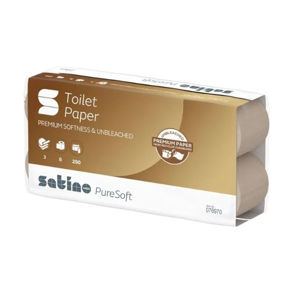 Wepa - PureSoft toaletni papir rolice, 3slojni, 250 lisitičev, 64/1 - MT1
