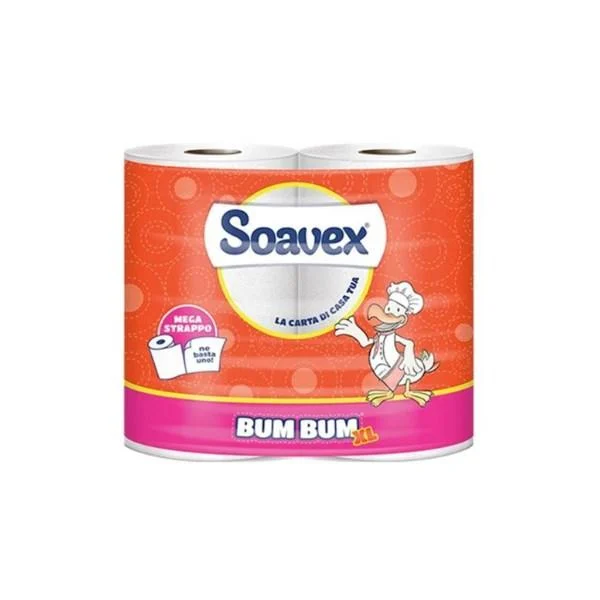 Kuhinjske brisače - Soawex BUM XL, 2-slojne, 12x2 roli, 102 lističa