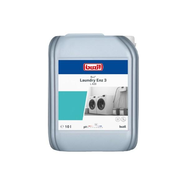 Koncentriran encimski tekoči detergent za profesionalno pranje pri nizkih temperaturah – Buzil BUZ LAUNDRY ENZ 3 10L