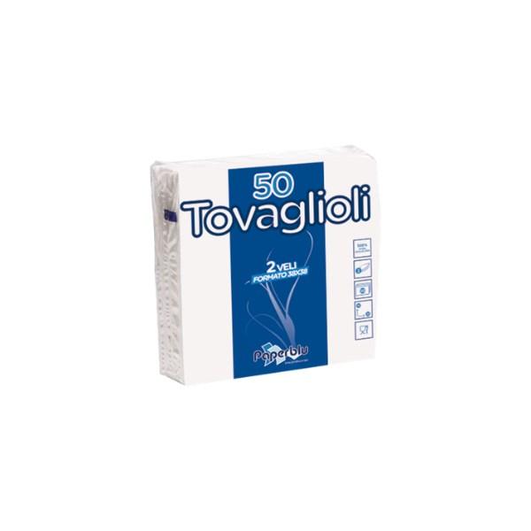 Serviete - 2 sloja- beli- 38x38cm- 24001