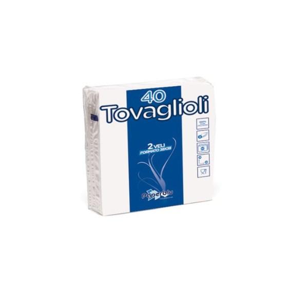 Serviete matis - 2 sloja- beli- 38x38cm- 9601