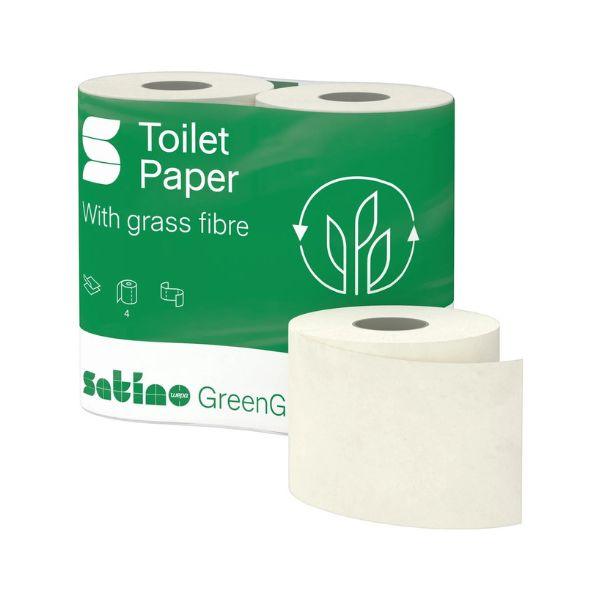 Rolice - Toaletni papir iz travnih in recikliranih vlaken (2slojni) - Satino GreenGrow Small Rolls - MT1