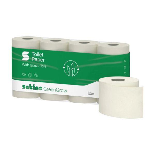 Rolice - Toaletni papir iz travnih in recikliranih vlaken (3slojni) - Satino GreenGrow Small Rolls - MT1